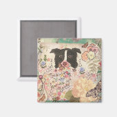 Border Collie Collage Magnet (Vorderseite/Rückseite)
