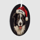 Border Collie Custom Christmas Ornament (Vorderseite)