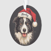 Border Collie Custom Christmas Ornament (Vorderseite)