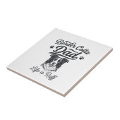 Border Collie Dad Life Is Ruff Vintage Shirt Desig Fliese (Seite)