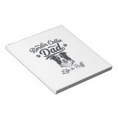 Border Collie Dad Life Is Ruff Vintage Shirt Desig Notizblock (angewinkelt)