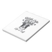 Border Collie Dad Life Is Ruff Vintage Shirt Desig Notizblock (Rotiert)