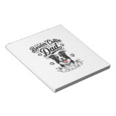 Border Collie Dad Vintage Engraving Dog Shirt Desi Notizblock (angewinkelt)