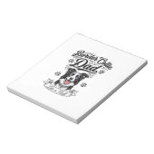 Border Collie Dad Vintage Engraving Dog Shirt Desi Notizblock (Rotiert)