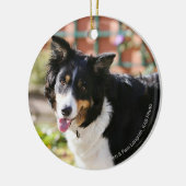 Border-Collie, die 1 keucht Keramik Ornament (Links)