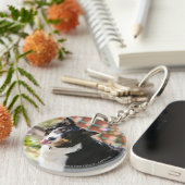 Border-Collie, die 1 keucht Schlüsselanhänger (Vorderseite rechts)