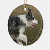 Border-Collie, die 1 laufen lässt Keramik Ornament (Links)