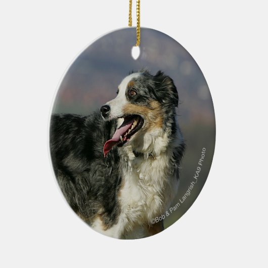 Border-Collie, die 2 keucht Keramik Ornament (Rechts)