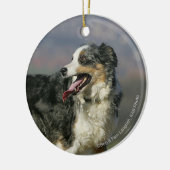 Border-Collie, die 2 keucht Keramik Ornament (Links)