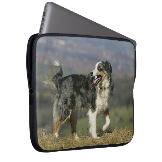 Border-Collie, die 2 keucht Laptopschutzhülle (Vorne Rechts)