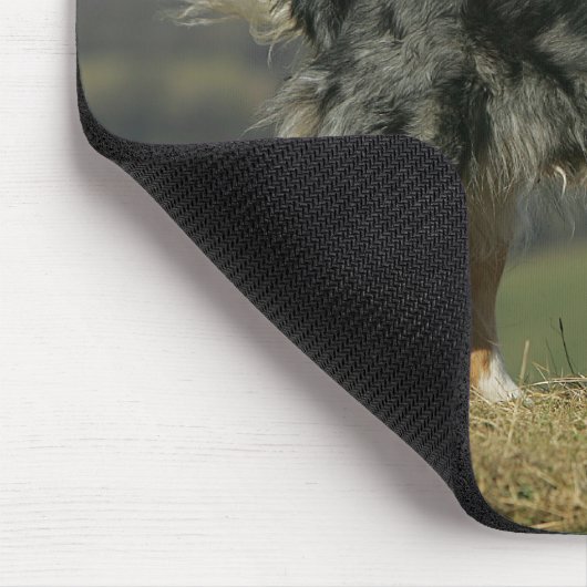 Border-Collie, die 2 keucht Mousepad (Ecke)