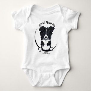 Border-Collie, die ganz ungefähr ich seine ist Baby Strampler
