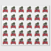 Border-Collie, die Paper~The Weihnachtsbaum Geschenkpapier (Flach)