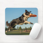 Border Collie Disc Golf Mauspad (Mit Mouse)