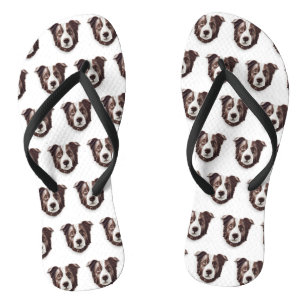 Border Collie Dog 3D Inspiriert Badesandalen