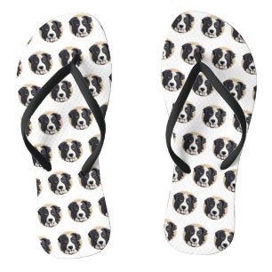 Border Collie Dog 3D Inspiriert Badesandalen