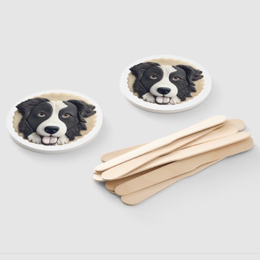 Border Collie Dog 3D Inspiriert Fächer (Non-assembled)