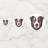 Border Collie Dog 3D Inspiriert Konfetti (Vorderseiten)