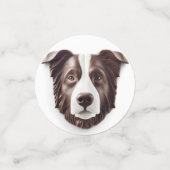Border Collie Dog 3D Inspiriert Konfetti (Klein Vorderseite)