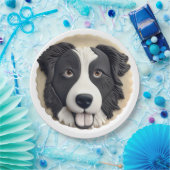 Border Collie Dog 3D Inspiriert Pappteller (Party)