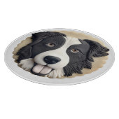 Border Collie Dog 3D Inspiriert Schneidebrett (Ecke)