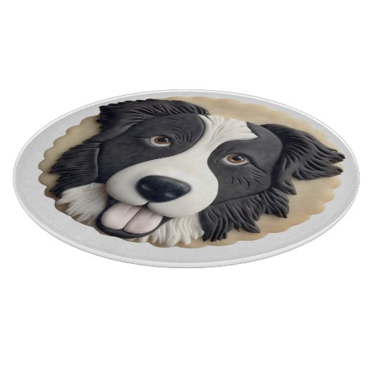 Border Collie Dog 3D Inspiriert Schneidebrett (Ecke)