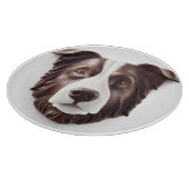 Border Collie Dog 3D Inspiriert Schneidebrett (Ecke)