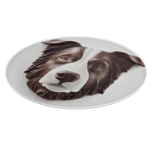 Border Collie Dog 3D Inspiriert Schneidebrett (Ecke)