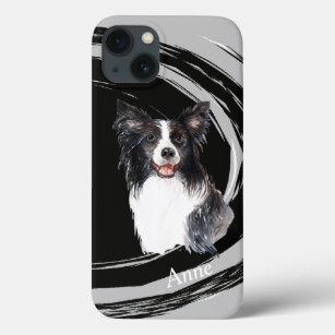 Border Collie Dog Abstrakt Swirl Case-Mate iPhone Hülle