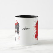 Border Collie Dog Abstrakter Hintergrund Tasse (Zentrum)