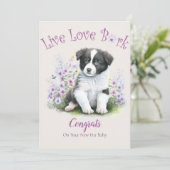 Border Collie Dog Adoption, Gotcha Tag Karte (Stehend Vorderseite)