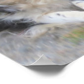 Border Collie Dog and Ball Poster (Ecke)