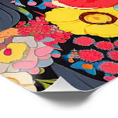 Border Collie Dog and Blume 002 - Schneiderjuwel Poster (Ecke)