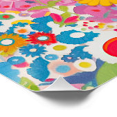 Border Collie Dog and Blume 005 - Schneiderjuwel Poster (Ecke)