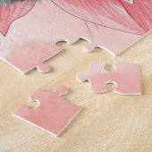 Border Collie Dog and Bold Pink Lilies Puzzle (Seite)