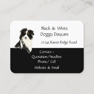 Border Collie Dog Animal Watercolor Business Card Visitenkarte