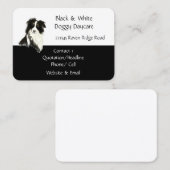 Border Collie Dog Animal Watercolor Business Card Visitenkarte (Vorne/Hinten)