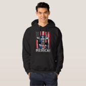 Border Collie Dog Apparel American Flag Patriotic Hoodie (Vorne ganz)