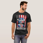 Border Collie Dog Apparel American Flag Patriotic  T-Shirt (Vorne ganz)