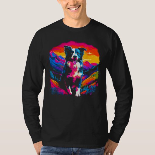 Border Collie Dog Artist T-Shirt (Vorderseite)