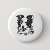 Border Collie Dog - Aussie Lover Button (Vorderseite)