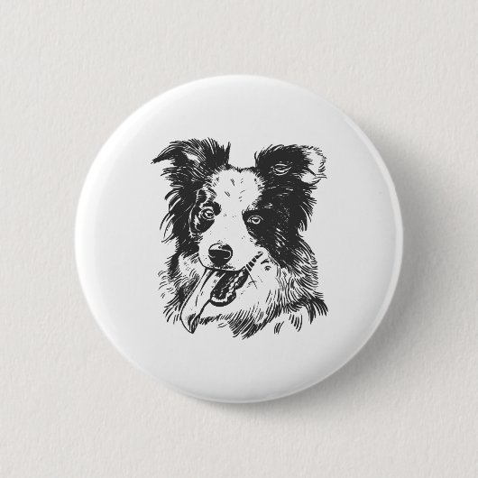Border Collie Dog - Aussie Lover Button (Vorderseite)