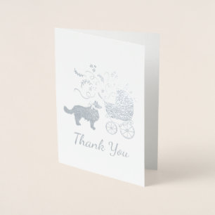 Border Collie Dog Baby Dusche Welpe Grau Folienkarte