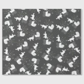 Border Collie Dog Baby Dusche Welpe Grau Geschenkpapier (Flach)