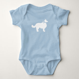 Border Collie Dog Baby Shower Welpe Blue Boy Baby Strampler
