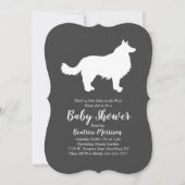 Border Collie Dog Babydusche Einladung (Vorderseite)