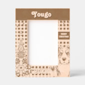 Border Collie dog - Border Reindeer Geätzte Rahmen (Vorderseite)