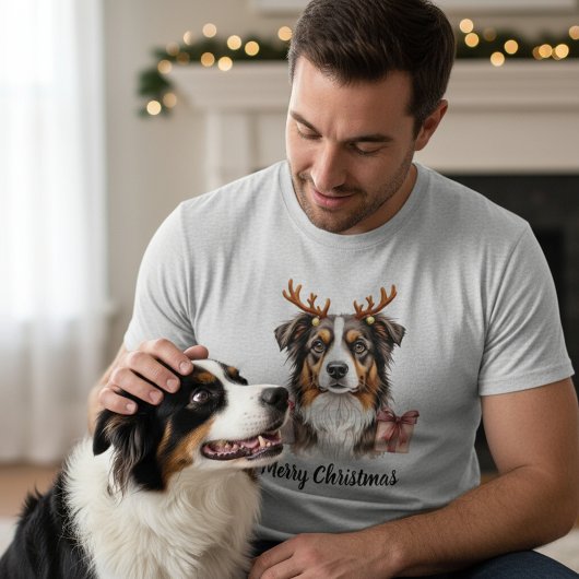 Border Collie dog - Border Reindeer T-Shirt