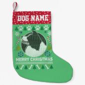 Border Collie Dog Breed Ugly Weihnachts-Sweater Kleiner Weihnachtsstrumpf (Vorderseite)