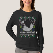 Border Collie Dog Breed Ugly Weihnachts-Sweater T-Shirt (Vorderseite)